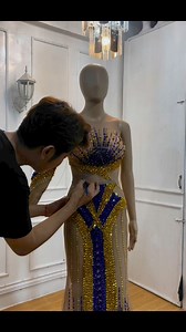 840 reactions · 22 shares | Kever sa recording ui post lang ng post  . My gold and blue handbeaded gown in the making #gawangflores #gowns #pageant #eveninggowns | Jay-r Gamboa Flores | Facebook
