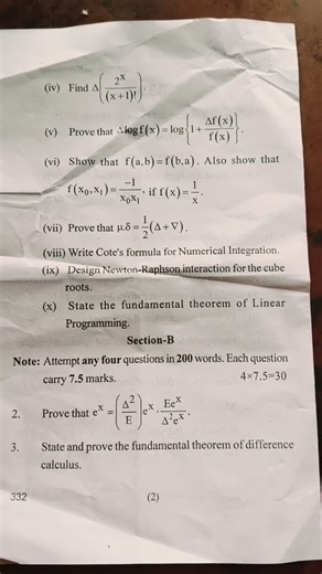 B.sc 5th sem maths | Numerical analysis and Operation Reasearch Paper 2 | 2025 - 2026 | #maths