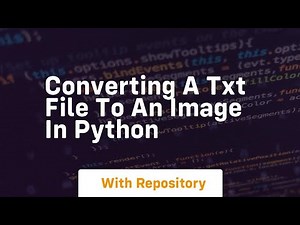 Converting a txt file to an image in Python