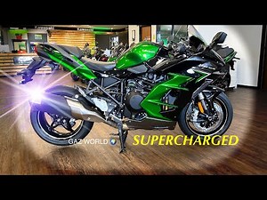 2022 KAWASAKI NINJA H2 SX SE SUPERCHARGED CLOSE UP WALK AROUND DETAILED REVIEW & SPECS #GAZWORLD