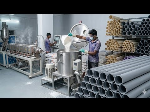 Mass Production of PVC Pipes | Industrial Process Video