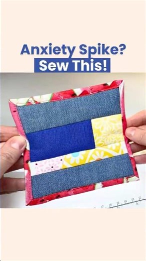 Sew This Wonky QAYG Mug Rug From Scraps...And Build Emotional Fitness!