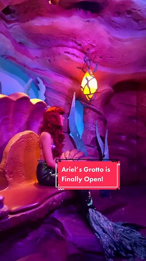 Good News! Ariel’s Grotto is open! Guests visiting Magic Kingdom can now meet Ariel in her beautiful grotto. 🧜🏼‍♀️ #disneyworld #disney #wdw #magickingdom #disneyprincess