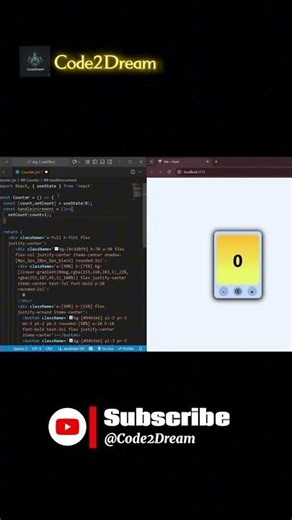 Lightning-Fast React Counter App in 30 Seconds (Tailwind CSS + Vite) #shorts