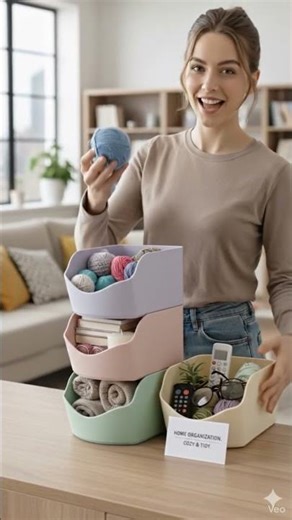 3D PRINTED Stackable Desk Organizers – Pastel Modular Storage Bins for Office & Home Workspace