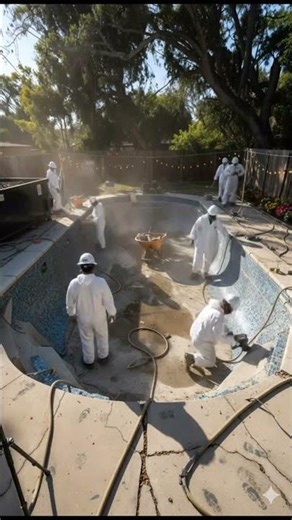 Messy Backyard → Dream Pool Transformation 😍 #shorts #diy