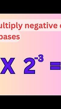 How To Multiply Negative Exponents With The Same Bases #maths #math #mathematics