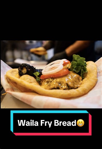 Make your WAI down to the Fry Bread House to try our Waila! Our version of a double cheeseburger served on fresh fry bread!#arizona #nativeamerican #fyp #local #food