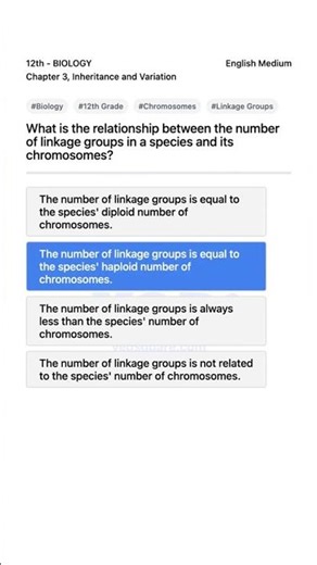 Linkage Groups Chromosomes Relationship Biology 12th