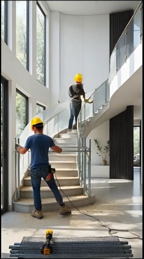 Build volcanic staircase transformation #epoxyfloor #shorts #viral