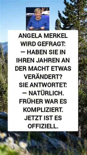 Angela Merkel und ihr größter Erfolg: Jetzt ist es offiziell kompliziert“#lustig #lachen #humor