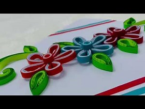 Tutorial for making a Quilling card using Quilling Comb Flower | Design - 1| Shreshta Creations