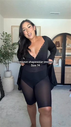 56K views · 722 reactions | Resharing some of my favorite midsize dresses. Trying on dresses with built in shapewear from Amazon as a size 14/16 that are soft belly and bump friendly. Let me know which one is your favorite! Comment OUTFIT for details on my midsize style! #midsizefashion #holidayoutfits #holidaydress | Bonnie Wyrick | Facebook
