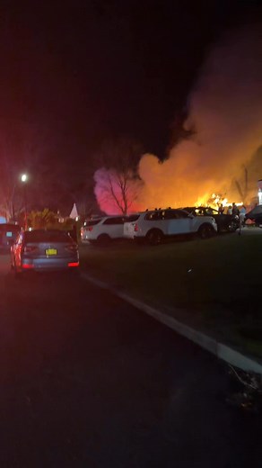 1.1K views | Around 23:53, units were alerted to a reported house fire after multiple 911 calls came in. Upon arrival, the chief confirmed an active fire on the 4-side of the structure with heavy fire conditions showing. Crews went right to work knocking down the flames and securing the scene. | NY Fire Line Media | Facebook