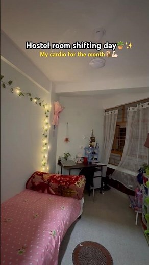 Hostel room shifting Day🪴New space, same research scholar life#adayinmylifevlog #minivlog #hostel