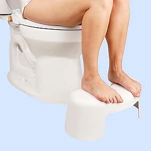 TUSHY Arc Toilet Stool: Supports a Natural Comfortable Squatting Posture to Unkink Your Colon for Easier Bowel Movements (Sleek, Space-Saving Design with Smooth, Curved Shape for Foot Comfort), White