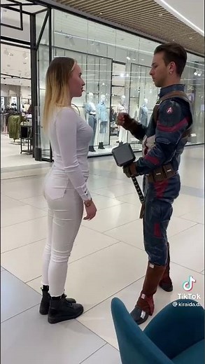 Marvel captain America prank VIDEO reaction tiktok