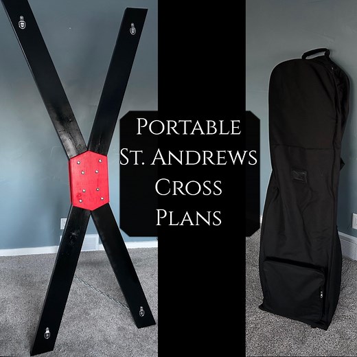 Portable St. Andrews Cross Plans by Deviant Flock, Includes Link to Rolling Travel Bag That Easily Stores Disassembled Parts, DIY Plans - Etsy