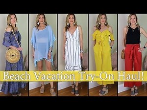 Affordable Beach Vacation Try-On Haul! Amazon, Target, Red Dress!