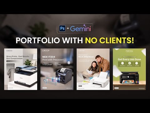 Create Portfolio without any Clients | Using AI & Photoshop