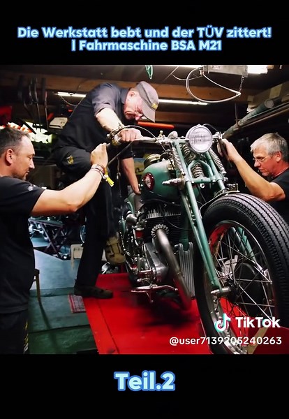 Fahrmaschine BSA M21: Die Werkstatt bebt!