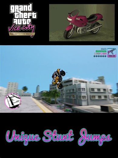 GTA Vice City Unique Stunt Jump 7/36 #gta #grandtheftauto #gtastunt #vicecity #gta6 #ps5 #shorts