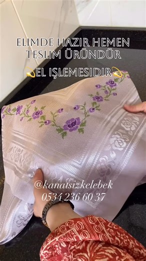 FATMA SEDA ❤️SARRAHOME & MYSOFT❤️ ETAMİN | KANAVİÇE on Instagram: "Elimde hazır hemen teslim ürün 🦋✨"