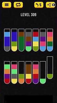 Water Sort Puzzle level 309 solution