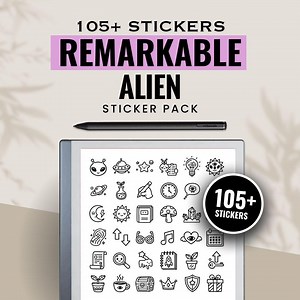 Alien Remarkable Notes Stickers Bundle | E-ink Tablet Digital Kit - Etsy Canada