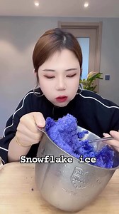 9.2K views · 615 reactions | YY blue blended ice #iceeating #asmrsounds #iceeatingasmr #mukbangasmr #foryouシ #highlights | Snowflake Ice | Facebook