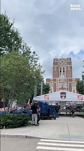 See ESPN 'College GameDay' setup at Ayres Hall for Texas-Tennessee game