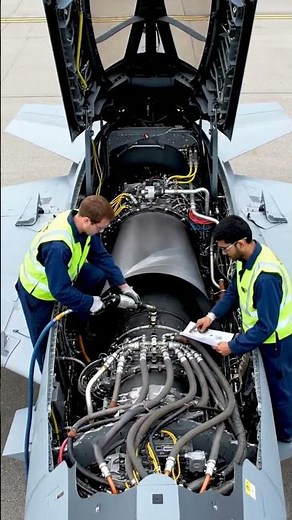 Incredible Up-Close Look at Fighter Jet Engine Maintenance #Mechanic #Engineering #Technology