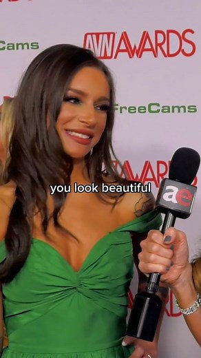 April Olsen AVN 2023 Red Carpet interview. #aprilolsen #tanyatate #avnawards2023 #cornstar #adultactress #p⭐️ #redcarpetinterviews #celebrityinterview #models #supermodel #brunettegirl #greendress #capricornwoman