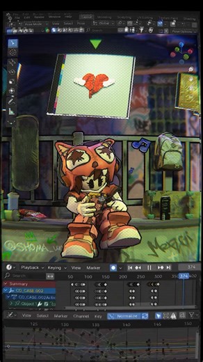 Shoma on Instagram: "Just chill after the tricks... skatepark animation blender 3d graffiti #art #graffiti #illustration #animation #3danimations #3d"