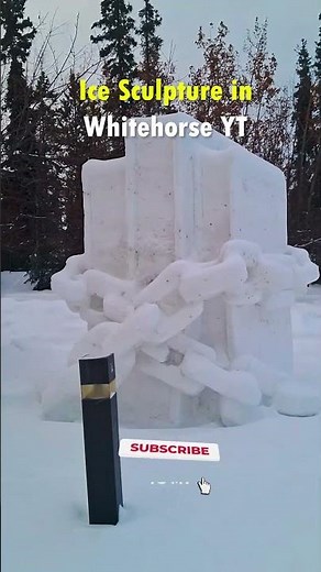 Amazing Ice Sculpture at Yukon University ❄️ | Whitehorse, Yukon