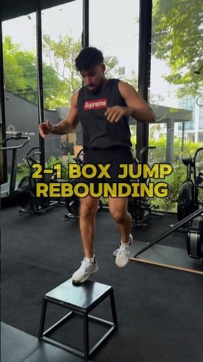 2-1 Box jump rebounding - unilateral stability and reactive power exercise
