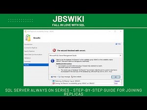 SQL Server Always On Series - Step-by-Step Guide for Joining Replicas ‪@jbswiki‬ #alwayson