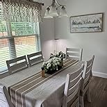 Deep Dream Tablecloths, 55 x 86 Inch Waterproof Table Cloth, Linens Wrinkle Free Anti-Fading, Rustic Table Cover Decoration for Kitchen Dinning Christmas (Rectangle/Oblong,6-8 Seats, Light Coffee)