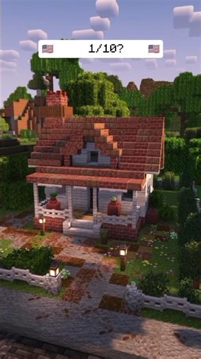 Old school American house #minecraft #building #idea #tutorial