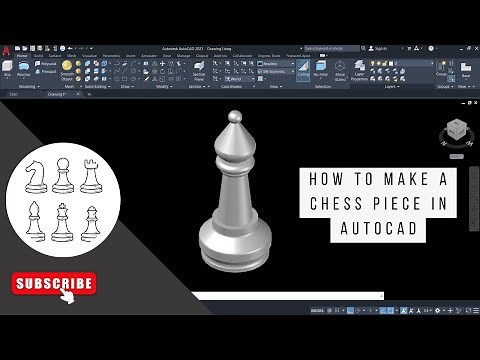 How to Make a 3D Chess piece in AutoCAD | AutoCAD Advanced 3D Modeling Technique