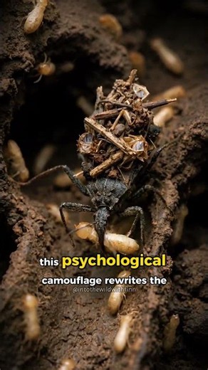 This Bug Builds Armor From Corpses to Vanish Inside a Termite Nest 🪲 #shorts