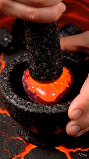 Molten Ruby ASMR:Hypnotic Lava Cracking & Glowing Stone #ASMR #Satisfying #LavaMelting #LuxurySounds