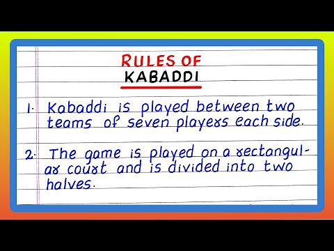 Rules of Kabaddi | Rules of Kabaddi Game | Rules of Kabaddi Match | Updated Video