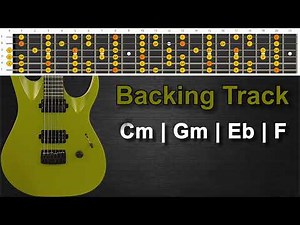 Hard Rock Guitar Backing Track in C Dorian | 91 BPM |