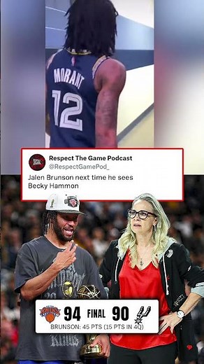 Brunson proves Becky Hammon wrong who said small guards cant lead a team to chip 🏆 #NBAFinals