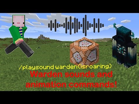 Warden Sounds and Animations Commands in Minecraft!