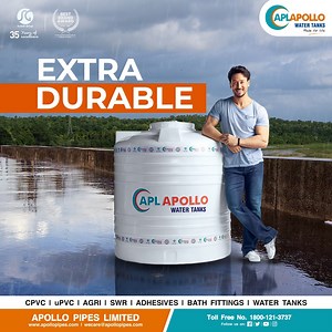 41K views · 158 reactions | Designed to keep the stored water thoroughly safe for usage, APL Apollo Water Tanks are built with 3, 4, & 5 layers of tuff plast material that guards the water against outside harmful elements. Click here to check it out | www.apollopipes.com APL Apollo Water Tank #NeverCracksUnderPressure #APLApollo #APLApolloWaterTanks #ApolloWaterTank #WaterTanks #WaterTank #Tanks #MadeForLife #WaterSolutions #WaterStorage #TigerShroff | Apollo Pipes Limited | Facebook