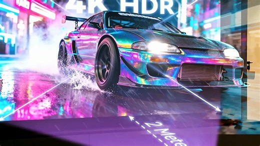 Fake Window 4K Projector with Wifi, Bluetooth & Auto Keystone