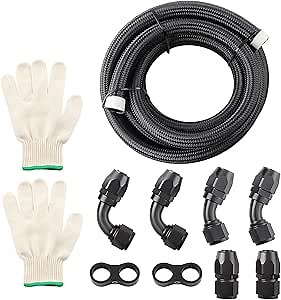 Amazon.com: maXpeedingrods 12AN Fuel Line Kit, Universal Stainless Braided Nylon Fuel Hose CPE 10FT with 8PCS Fitting Kit : Automotive