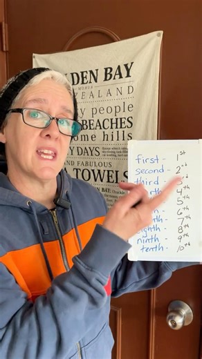 FIRST: Ordinal numbers SECOND: -th pronunciation